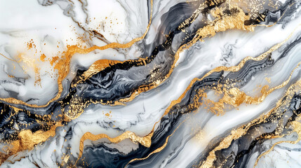texture of black marble with gold veins