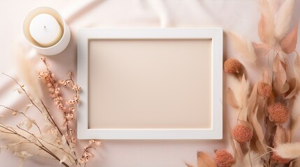 Home Decor and Furnishings Frames, a warm, inviting frame on a cozy interior design background, showcasing stylish home decor or furniture setups. - obrazy, fototapety, plakaty