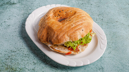 Chicken doner kebab isolated