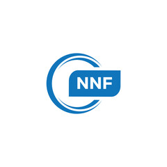 modern minimalist NNF initial letters monogram logo design