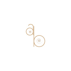 ab creative initial letter flat monogram logo design with White background.Vector logo modern alphabet golden color font style.