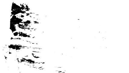 Background with strokes and splashes of black paint . on an empty background. PNG