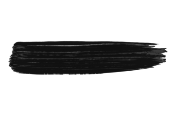 A smear of black paint . on an empty background. PNG