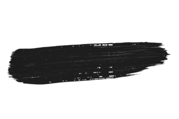 A smear of black paint . on an empty background. PNG