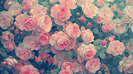 A background filled with lovely pink roses
