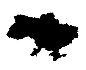 Outline of Ukraine. On an empty background. PNG