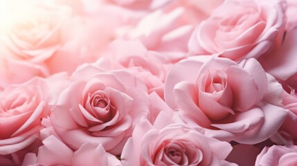 Blooming roses on a festive background