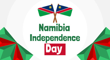 Namibia Independence Day Celebration banner vector illustration