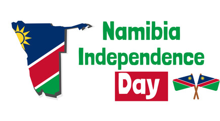 Namibia Independence Day Celebration banner vector illustration