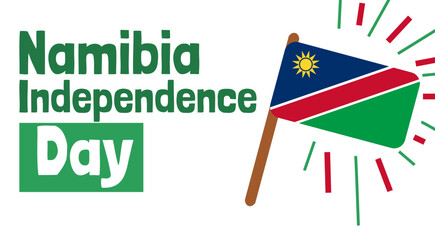 Namibia Independence Day Celebration banner vector illustration
