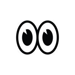 Cartoon eyes logo icon vector