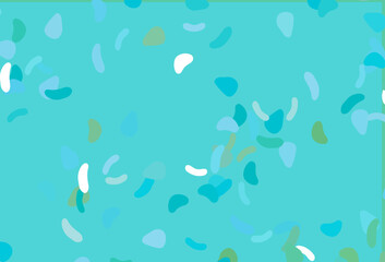 Light Blue, Green vector background with abstract forms.