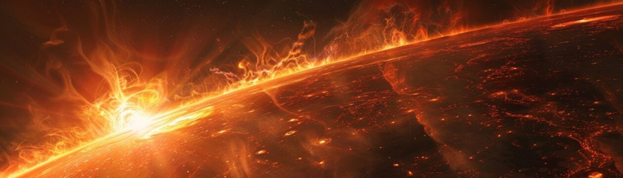 Solar flare effect on technology, beautiful yet disruptive, dual nature