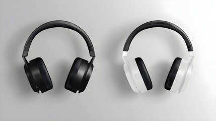 Fototapeta na wymiar Two headset isolated on transparent background
