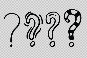 hand drawn doodle question mark in vector