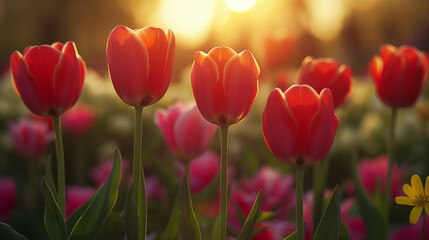tulips in spring