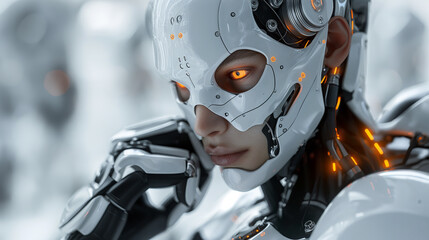 Fototapeta premium Futuristic Humanoid Robot 