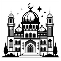 taj mahal vector illustration