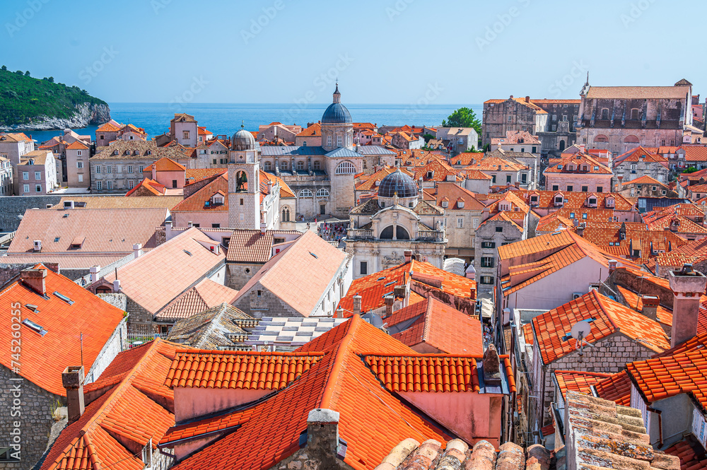 Wall mural townscape of dubrovnik from the city walls