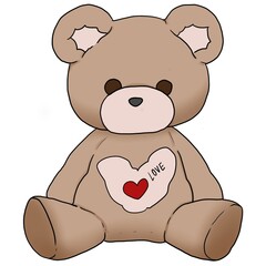 teddy bear with heart