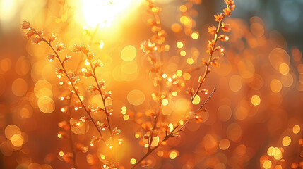 Water Droplets on Plant Leaves