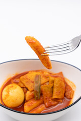 Korean traditional dish in a bowl - Tteokbokki