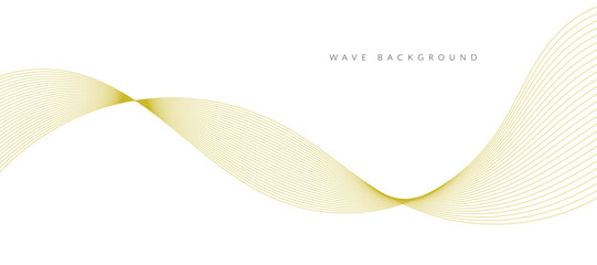 Abstract wave element for design. Digital frequency track equalizer. Stylized line art background. Vector illustration. Wave with lines created using blend tool. Curved wavy line, smooth stripe.