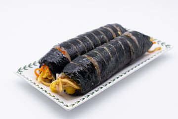 Korean traditional dish in a bowl - kimbap