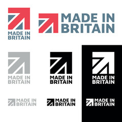 Made in Britain vector icon set