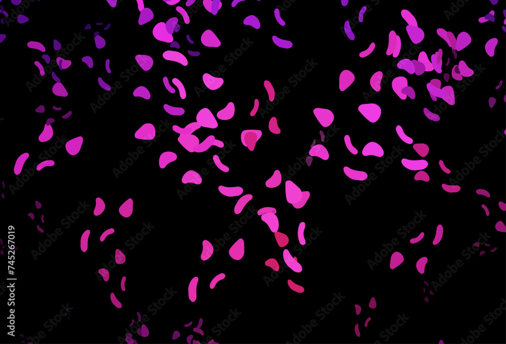 Poster dark pink vector pattern with chaotic shapes.