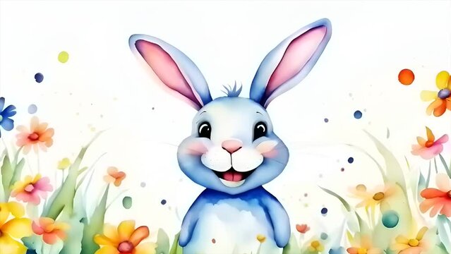 cute easter bunny talking generative ai
