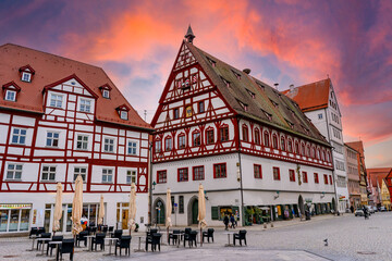 old town nordlingen in bavaria , city germany