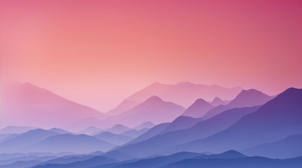 Fototapeta premium Majestic gradient landscape with silhouetted mountains against sky 