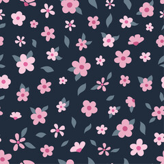 Floral seamless spring and summer pattern.