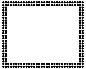 Simple square frame dot. dot border