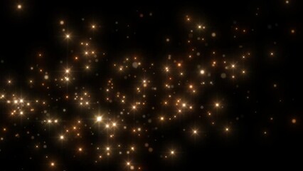 gold star magic lights loop backdrop