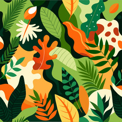 seamless background with leaves