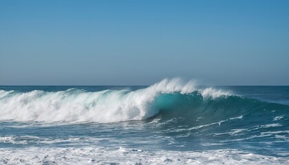 Big Ocean Waves against the blue sky