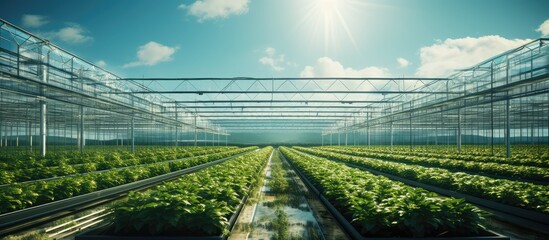 large greenhouse farming, hydroponic cultivation