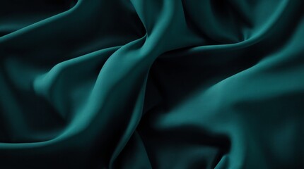 Slow-moving teal material evokes a peaceful and abstract watery design 