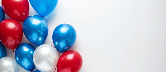 Fototapeta na wymiar Patriotic Celebration with Red, White, and Blue Balloons
