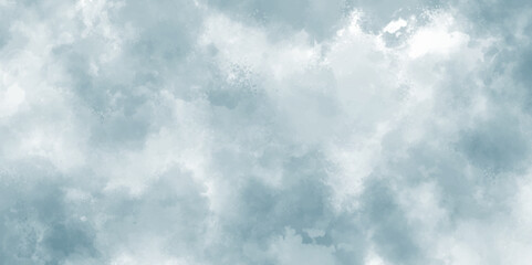 Hand painted watercolor sky and clouds, abstract watercolor background. blue stormy dark clouds nature background. Dramatic grey clouds. Clouds in a sunny day. blue aquarelle blurry nature background.