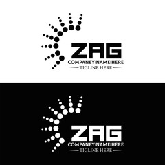 ZAG logo. Z A G design. White ZAG letter. ZAG, Z A G letter logo design. Initial letter ZAG linked circle uppercase monogram logo. Z A G letter logo vector design. top logo, Most Recent, Featured,