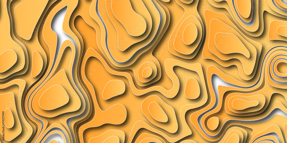 Poster abstract white and yellow layers.Papercut style background. Abstract vector seamless pattern with shadows Beautiful abstract vector illustration.Modern background for website,business graphics design.