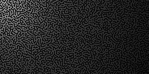 Abstract turing background. Turing Diffusion Dark grey Seamless Pattern Vector. Turing generative algorithm design. Linear design with biological shapes.abstract turing organic wallpaper background .