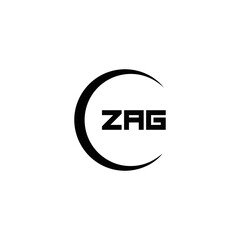 ZAG logo. Z A G design. White ZAG letter. ZAG, Z A G letter logo design. Initial letter ZAG linked circle uppercase monogram logo. Z A G letter logo vector design. top logo, Most Recent, Featured,