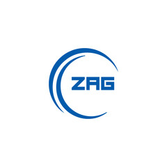 ZAG logo. Z A G design. White ZAG letter. ZAG, Z A G letter logo design. Initial letter ZAG linked circle uppercase monogram logo. Z A G letter logo vector design. top logo, Most Recent, Featured,