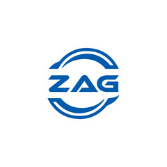 ZAG logo. Z A G design. White ZAG letter. ZAG, Z A G letter logo design. Initial letter ZAG linked circle uppercase monogram logo. Z A G letter logo vector design. top logo, Most Recent, Featured,