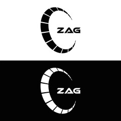 ZAG logo. Z A G design. White ZAG letter. ZAG, Z A G letter logo design. Initial letter ZAG linked circle uppercase monogram logo. Z A G letter logo vector design. top logo, Most Recent, Featured,