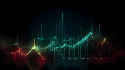 Fototapeta premium an abstract image of market graphs